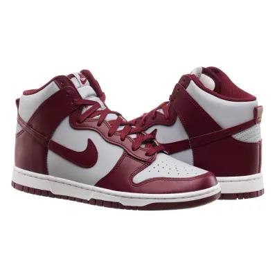 Чоловічі Кросівки Nike DUNK HI RETRO Червоний Сірий 42.5 (7dDD1399-600 42.5) - Robinzon.ua