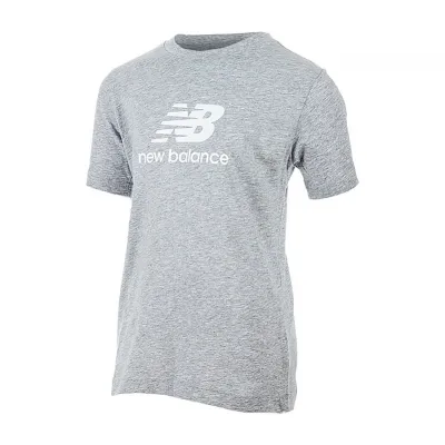 Дитяча Футболка New Balance Essentials Stacked Logo Jersey Сірий S (YT31541AG) - Robinzon.ua