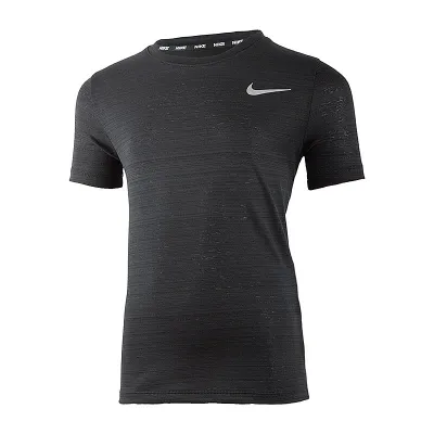 Дитяча Футболка Nike B NK DF SS MILER TOP Чорний XS (DD3055-010 XS) - Robinzon.ua