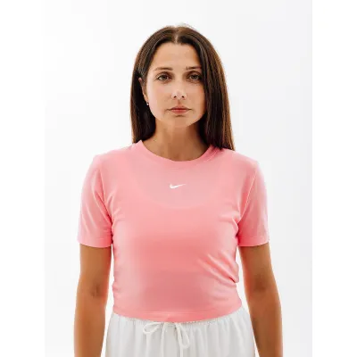 Жіноча Футболка Nike W NSW TEE ESSNTL SLIM CRP LBR Рожевий  XS (7dFB2873-611 XS) - Robinzon.ua