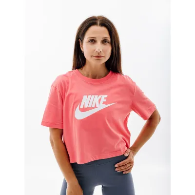 Женская Футболка Nike W NSW TEE ESSNTL CRP ICN FTR  Розовый M (7dBV6175-894 M) - Robinzon.ua