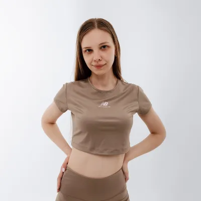 Жіноча Футболка New Balance Athletics Pearl Коричневий S (WT31556MS) - Robinzon.ua