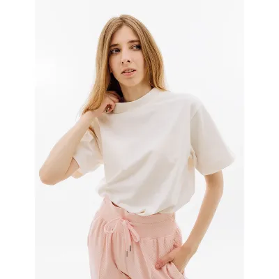 Жіноча Футболка Puma YONA SUNP Mock Neck Tee Бежевий 2XS (7d53797765 2XS) - Robinzon.ua