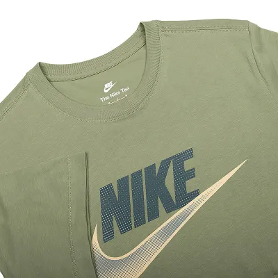 Мужская Футболка Nike M NSW TEE 12MO FUTURA Зеленый XS (DZ5171-386) - Robinzon.ua