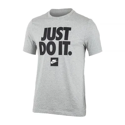 Чоловіча Футболка Nike Sportswear Just Do It Verbiage Сірий XL (7dDZ2989-063 XL) - Robinzon.ua