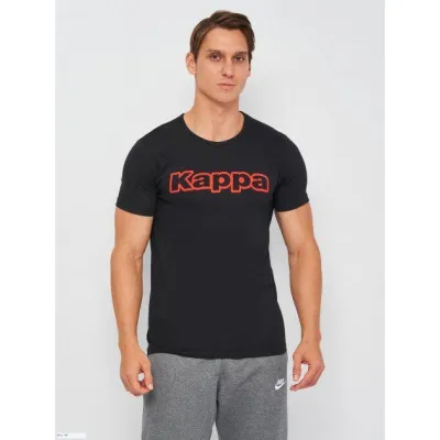 Футболка Kappa T-shirt Mezza Manica Girocollo stampa logo petto чорний M Чоловік K1335 Nero-M - Robinzon.ua