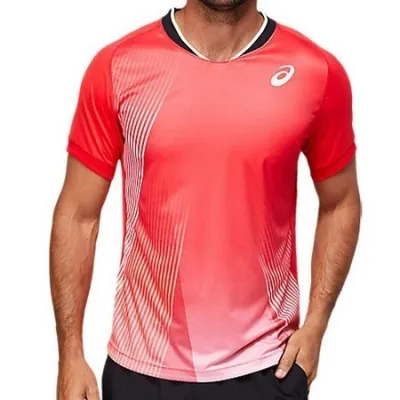 Футболка муж. Asics MEN MATCH GRAPHIC SS TOP красный (S) 2041A170-602 S - Robinzon.ua