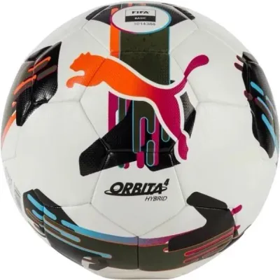 М'яч футбольний Puma Orbita 4 HYB (FIFA Basic) білий, чорний Уні 5 084326-01 - Robinzon.ua