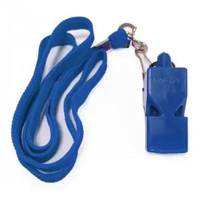 Свисток арбітра пластиковий зі шнурком Meta Whistle plastic classic with lanyard синій Уні OFSM 1020001202 - Robinzon.ua