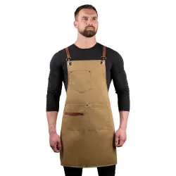 Кухарський фартух Daddy Smoke із тканини бежевий Кухарський фартух Daddy Smoke із тканини бежевий - Robinzon.ua