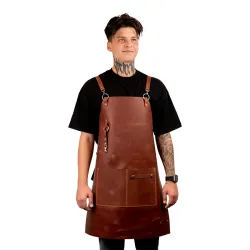 Шкіряний фартух Daddy Smoke бурий - Robinzon.ua