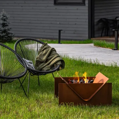 Гриль-вогнище «OXA Corner&raquo; від Daddy Smoke з CorTen (чаша для вогню) - Robinzon.ua