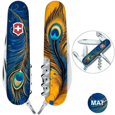 Складной нож Victorinox SPARTAN UKRAINE Волшебное перо Жар-Птицы 1.3603.3.T3150pw - Robinzon.ua