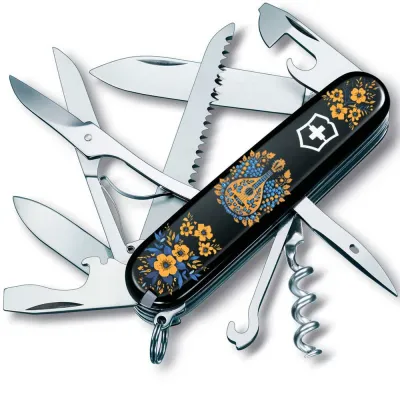 Складной нож Victorinox HUNTSMAN UKRAINE Украинские мотивы 1.3713.3.T1370u - Robinzon.ua