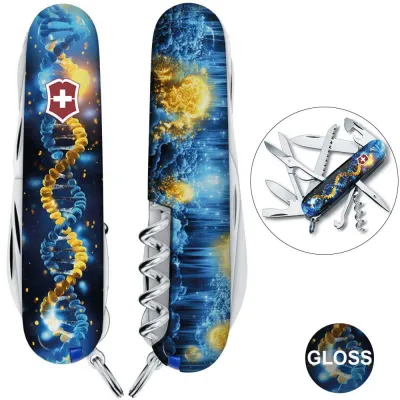 Складаний ніж Victorinox HUNTSMAN UKRAINE ДНК Українця 1.3713.3.T3270pw - Robinzon.ua