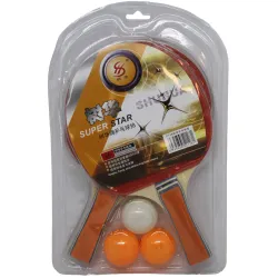 Набір дерев'яних ракеток для настільного тенісу з кульками Shuhua SН-008 - Robinzon.ua