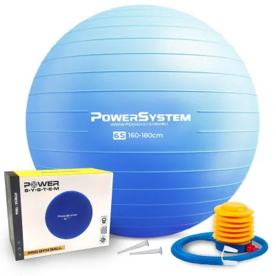 Мяч для фитнеса (фитбол) Power System PS-4012 &Oslash;65 cm PRO Gymball Blue - Robinzon.ua