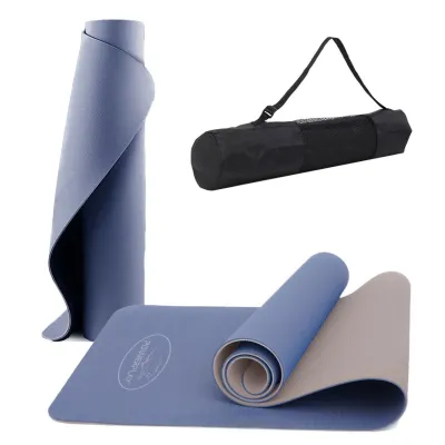 Коврик для йоги и фитнеса PowerPlay 4150 Premium TPE 183*61*0.6 см Синий - Robinzon.ua
