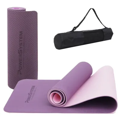 Коврик для йоги и фитнеса Power System PS-4060 TPE Yoga Mat Premium Purple (183х61х0.6) - Robinzon.ua