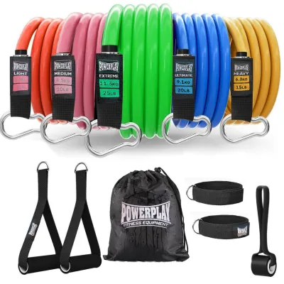 Набор трубчатых эспандеров PowerPlay PP-4101 Expander Tube Set 3шт. (до 18.2 кг.) - Robinzon.ua