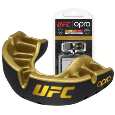 Капа OPRO Gold UFC взрослая (возраст 11+) Black/Gold (арт.102516001) - Robinzon.ua