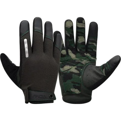 Перчатки для фитнеса и тяжелой атлетики RDX T2 Touch Screen Friendly Full Fingerf Army Green L - Robinzon.ua