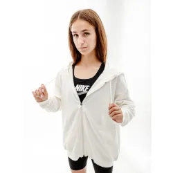 Жіноча Толстовка Nike W NSW JRSY OS FZ HOODIE Бежевий  L (7dDM6415-133 L) - Robinzon.ua