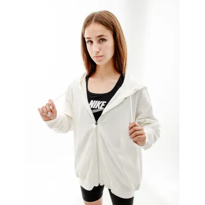 Жіноча Толстовка Nike W NSW JRSY OS FZ HOODIE Бежевий  L (7dDM6415-133 L) - Robinzon.ua