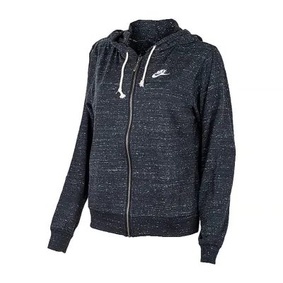 Женская Толстовка Nike W NSW GYM VNTG EASY FZ HOODIE Черный XS (DM6386-010 XS) - Robinzon.ua
