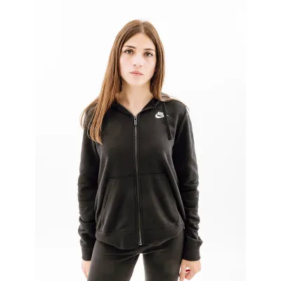 Женская Толстовка Nike CLUB FLC FZ HOODIE STD  Черный L (7dDQ5471-010 L) - Robinzon.ua