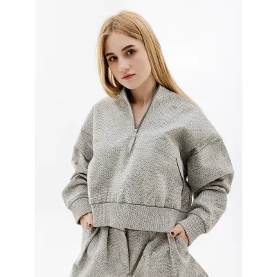 Жіночий Реглан Nike W NSW TP TFADV QZ NKFWD Сірий M (7dDQ6999-077 M) - Robinzon.ua