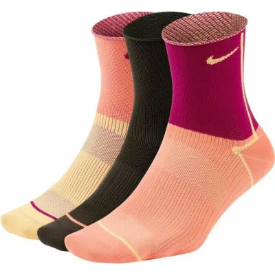 Носки Nike Everyday Plus Lightweight Ankle 3-pack 34-38 black/pink/yellow CK6021-903 - Robinzon.ua