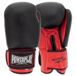 Боксерські рукавиці PowerPlay 3004 Classic Чорно-Червоні 10 унцій - Robinzon.ua