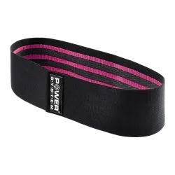 Тканая резинка для фитнеса и спорта Power System PS-4091 Booty Band LVL 1 Black/Pink (d_64 см. нагрузка 18-23кг.) - Robinzon.ua