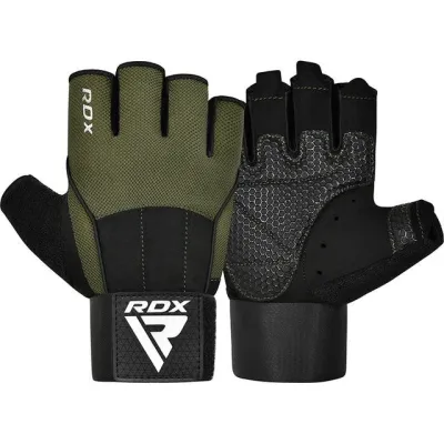 Перчатки для фитнеса RDX W3 ARMY GREEN WITH EVA PADDING-S - Robinzon.ua