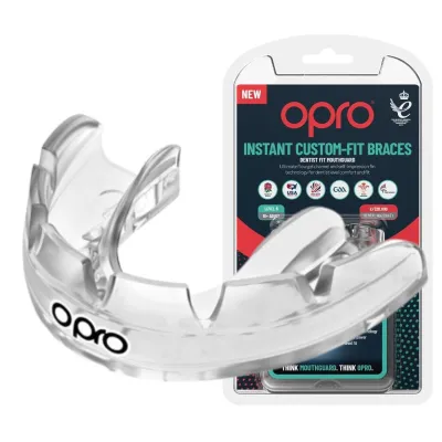 Капа OPRO Instant Single Colour Braces доросла (вік 11+) Clear (art.102522007) - Robinzon.ua