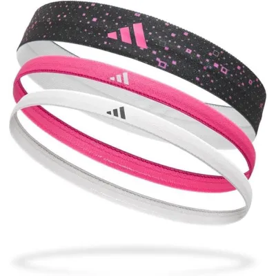 Жіночі Пов'язки на голову Adidas Hairbands (Graphic) 3pk Білий, Рожевий, Чорний One Size (ADAC-16160) - Robinzon.ua
