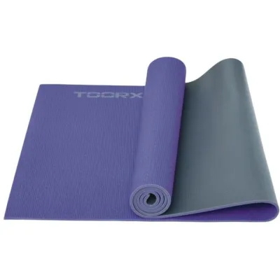 Коврик спортивный Toorx Yoga PVC для йоги и фитнеса Фиолетовый Черный 173 х 60 х 0,6 см (931139) - Robinzon.ua